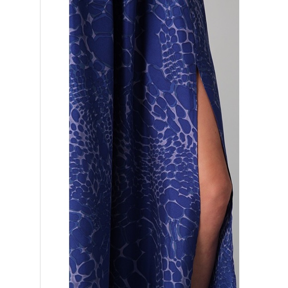 Rachel Zoe Vanessa Maxi Skirt Blue Silk XS - Picture 4 of 5